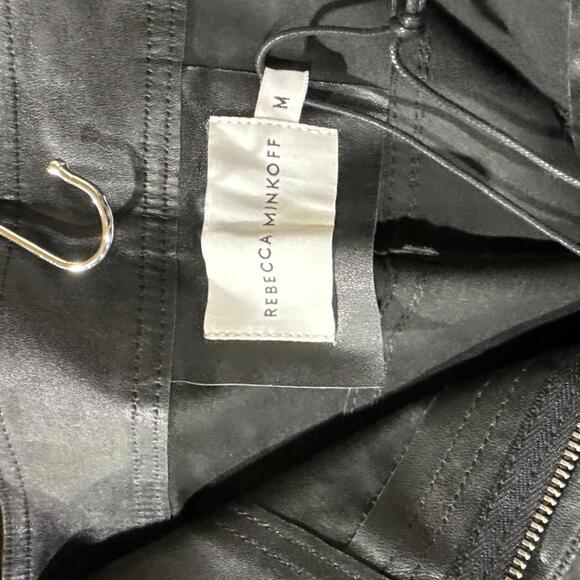 Rebecca Minkoff Women's Black Leather Poppy Leggings - Size M - Picture 5 of 6